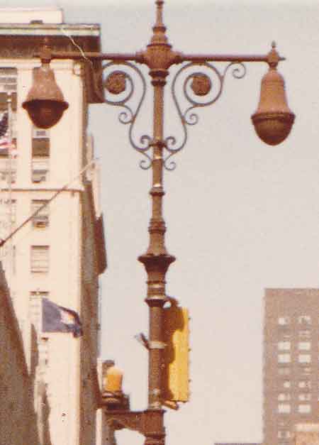 Old Cast Iron Twin Lamps 5th Avenue Midtown Image 2