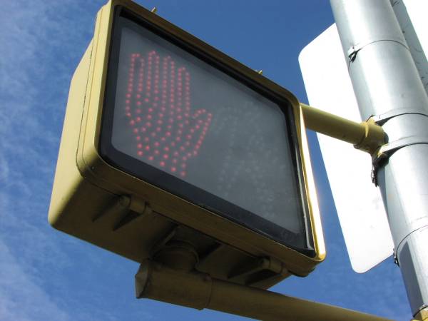 New Hand Don't Walk Signal 2001