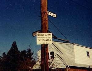 wide view of sign's corner