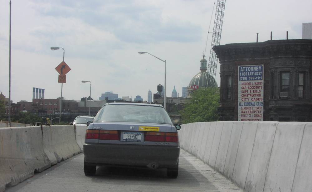BQE Exit to Williamsburg Bridge August 2001 Image 7