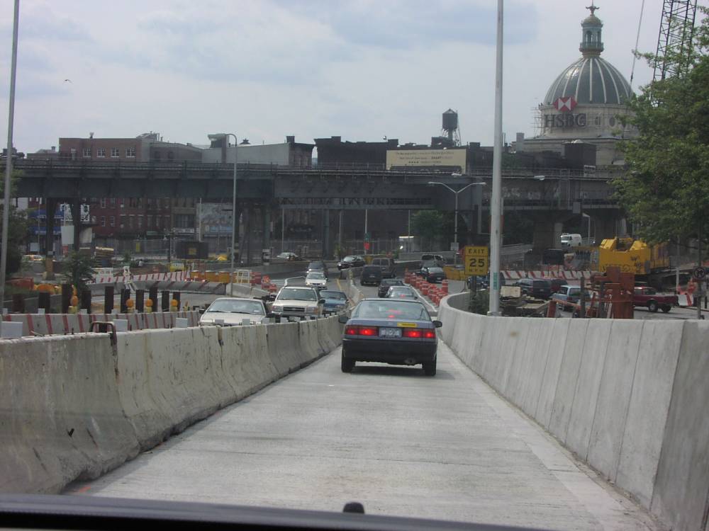 BQE Exit to Williamsburg Bridge August 2001 Image 8