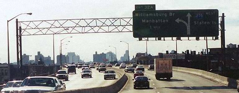 BQE I-278 Southbound through Greenpoint Brooklyn Image 1