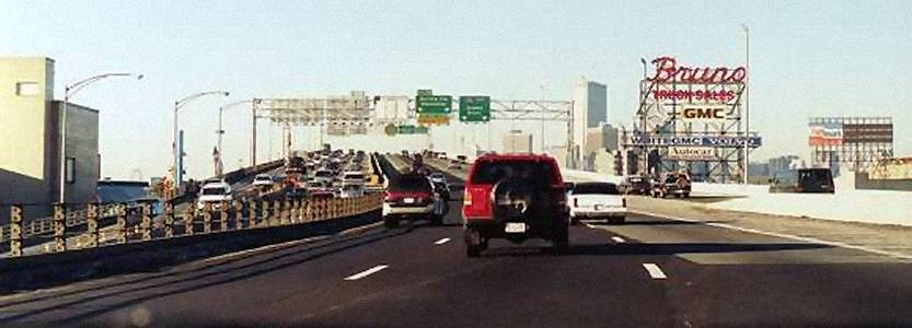 Brooklyn-Queens Expressway I-278 North Over Gowanus Viaduct Image 1