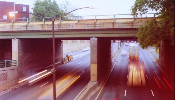 Brooklyn-Queens Expressway North from Queens Boulevard Image 0