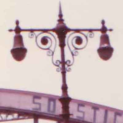 Cast Iron Twin Lamp Masts Canal Street West Side